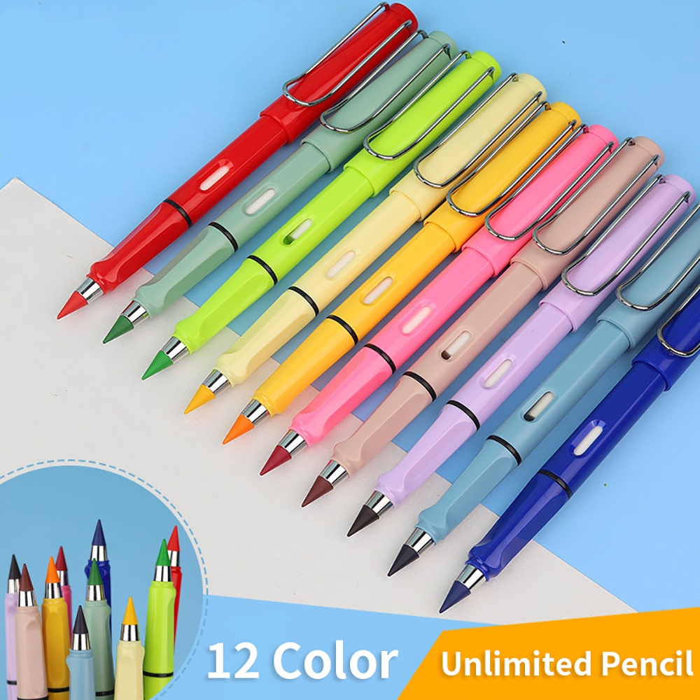 Lápices Mágicos Infinitos - Pack De 12 Colores Con Puntas Repuesto | Sin Tinta, Reutilizables Y Borrables