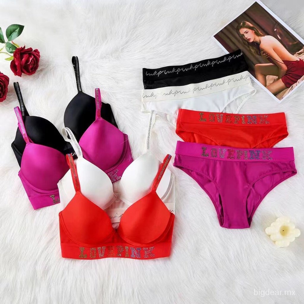 Victoria Secret 2 Piezas Conjunto De Lencer a Para Mujeres Dise o De Marca Ropa Interior De Diamantes Lujo C modo Sin Costuras Push Up Bralette