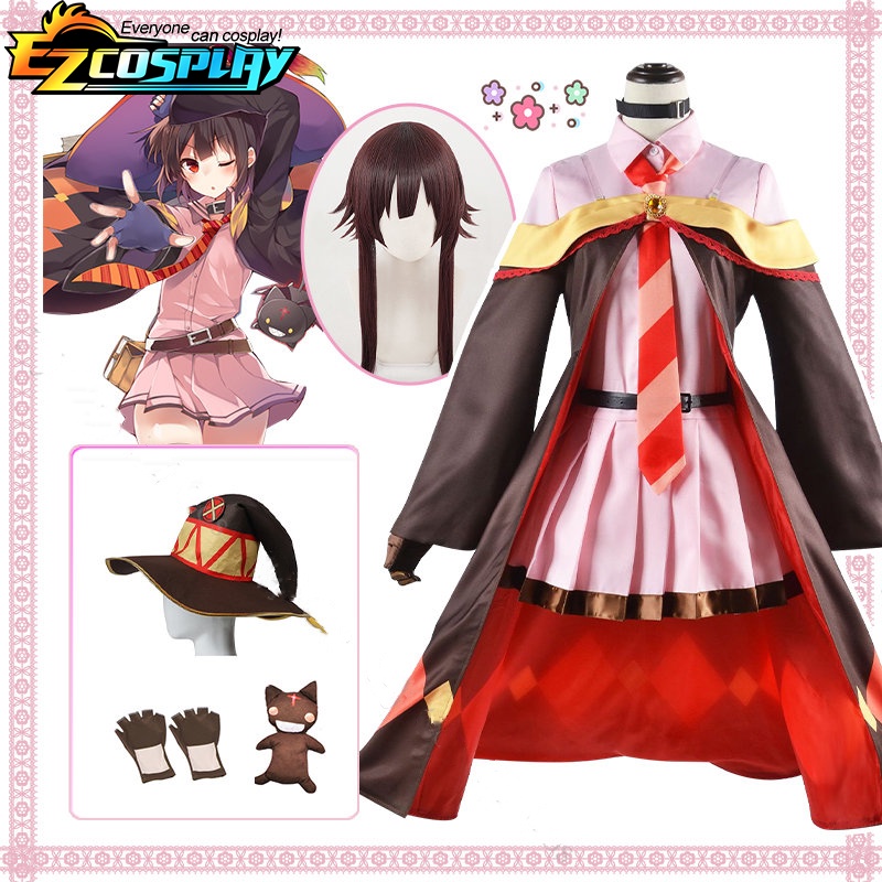 Megumin cosplay peruca traje anime kono subarashii sekai ni shukufuku wo  uniforme capa chapéu arco feiticeiro crimson bruxa roupa - AliExpress