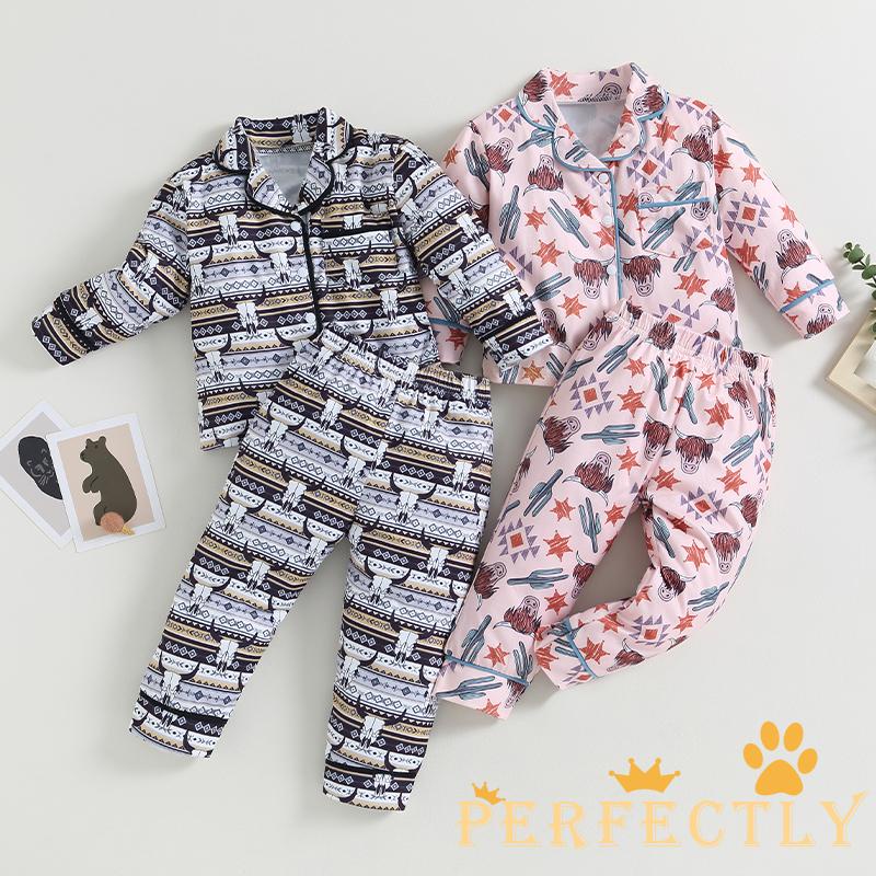 Conjunto De Pijamas Para Ni as Y Ni os Con Estampado De Vaca De