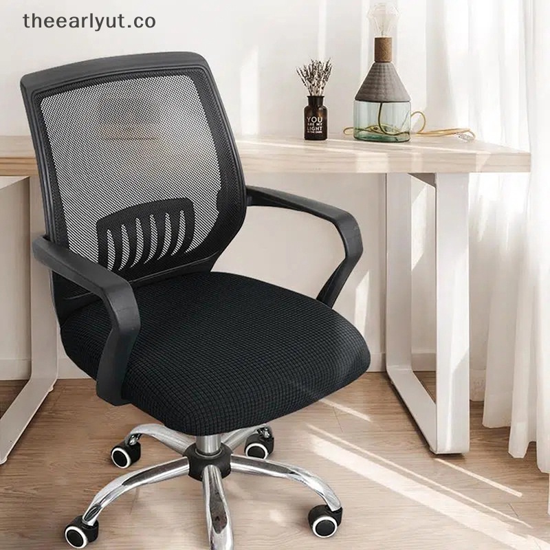 Funda para silla de oficina, protector giratorio para silla de escritorio,  extraíble, lavable, con reposabrazos elástico - AliExpress