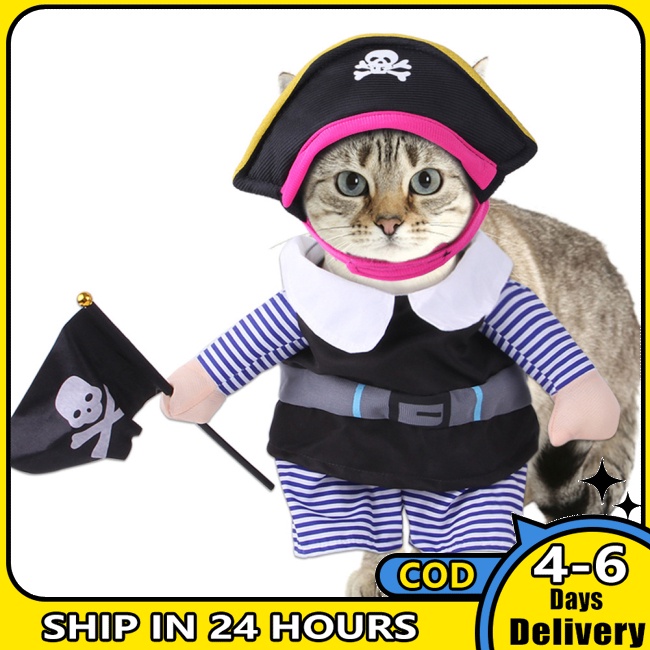  Ropa divertida para gatos, ropa de pirata, ropa de