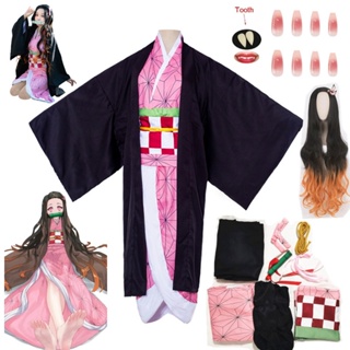 Disfraz de cazador de demonios de anime, disfraz de kimono para Halloween,  disfraz de disfraz para adultos y niños : : Juguetes y Juegos