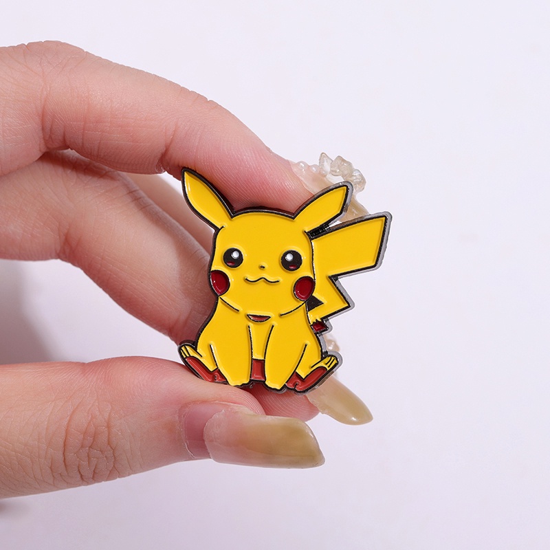 Lindo Anime Pikachu Esmalte Pin Pokemon Broche Solapa Insignias De ...