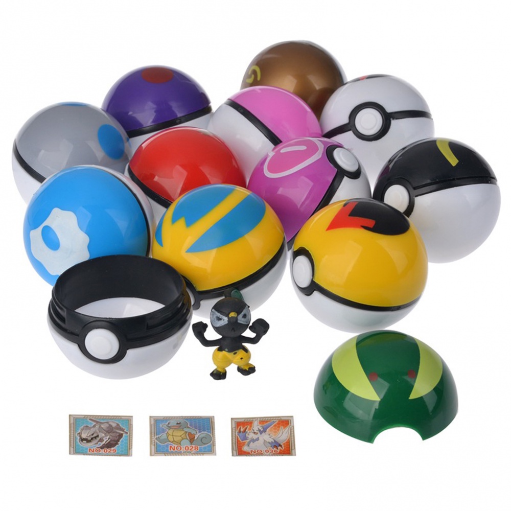 12PCS Diferentes Estilos Pokemon Figuras Modelo Explode Ball Game Elfo ...