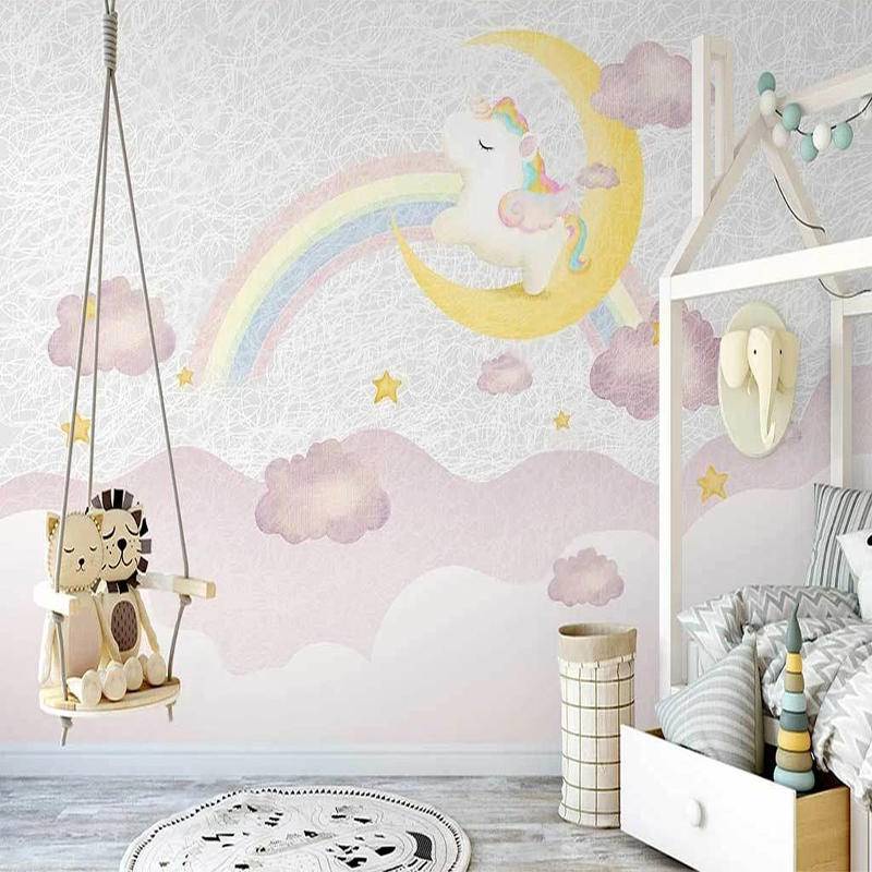 Papel pintado Unicorns rosa