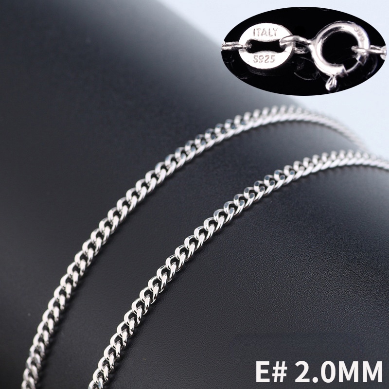 Collar Cadena Plata Ley 925, Varios Largos 14 A 24 Pulgadas, Kualitas