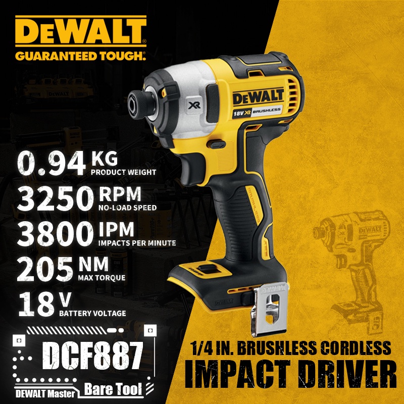 Atornillador Impacto sin escobillas XR 18V 1/4 DeWALT