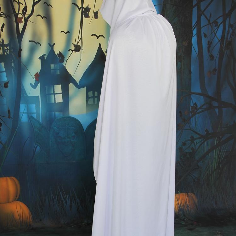 Halloween Niños Adulto Capa cos Blanco Diablo Hombre Mujer Disfraz