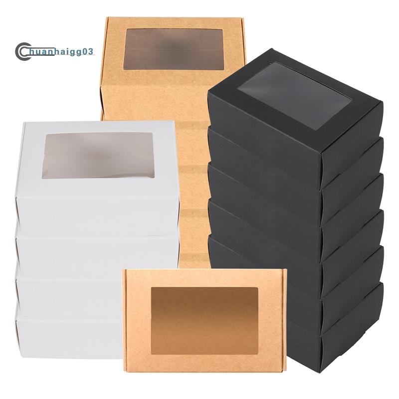 Caja Pequeña Plegable De Papel Kraft, Cartón Marrón, Jabón Hecho A