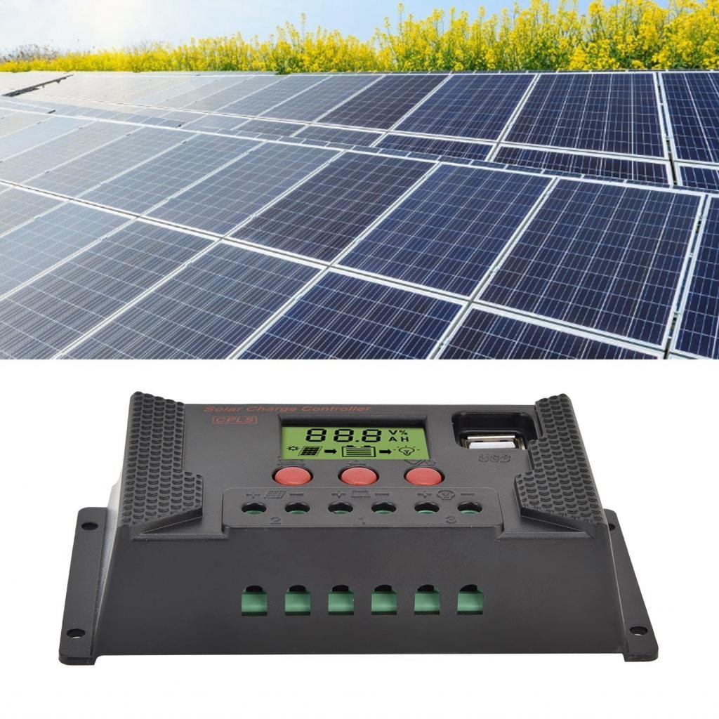 Solar Controller Plastic Battery Regulator with USB Ports for Circuit ...