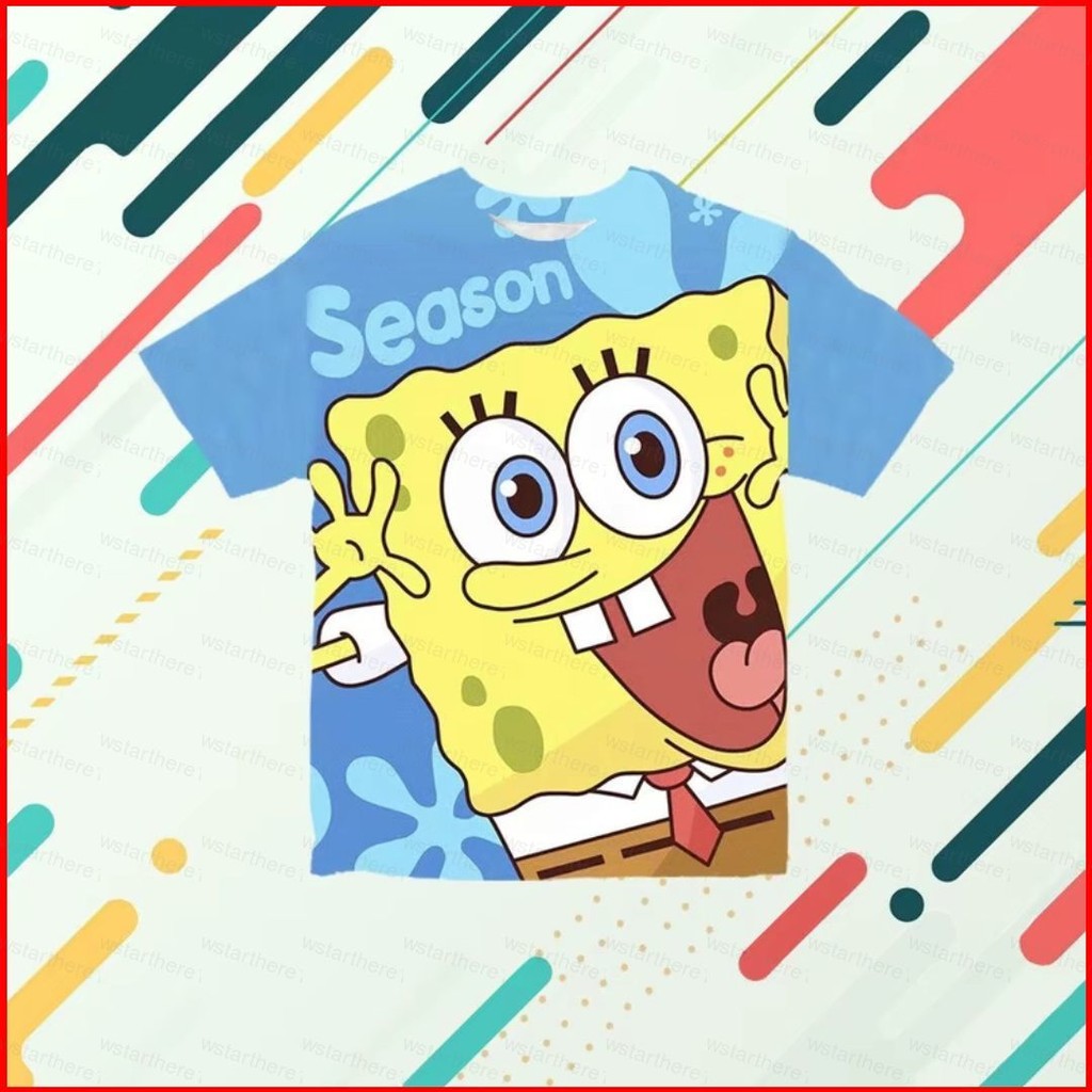 Bob Esponja Squarepants Pie Star Anime Dibujos Animados Camiseta Sin