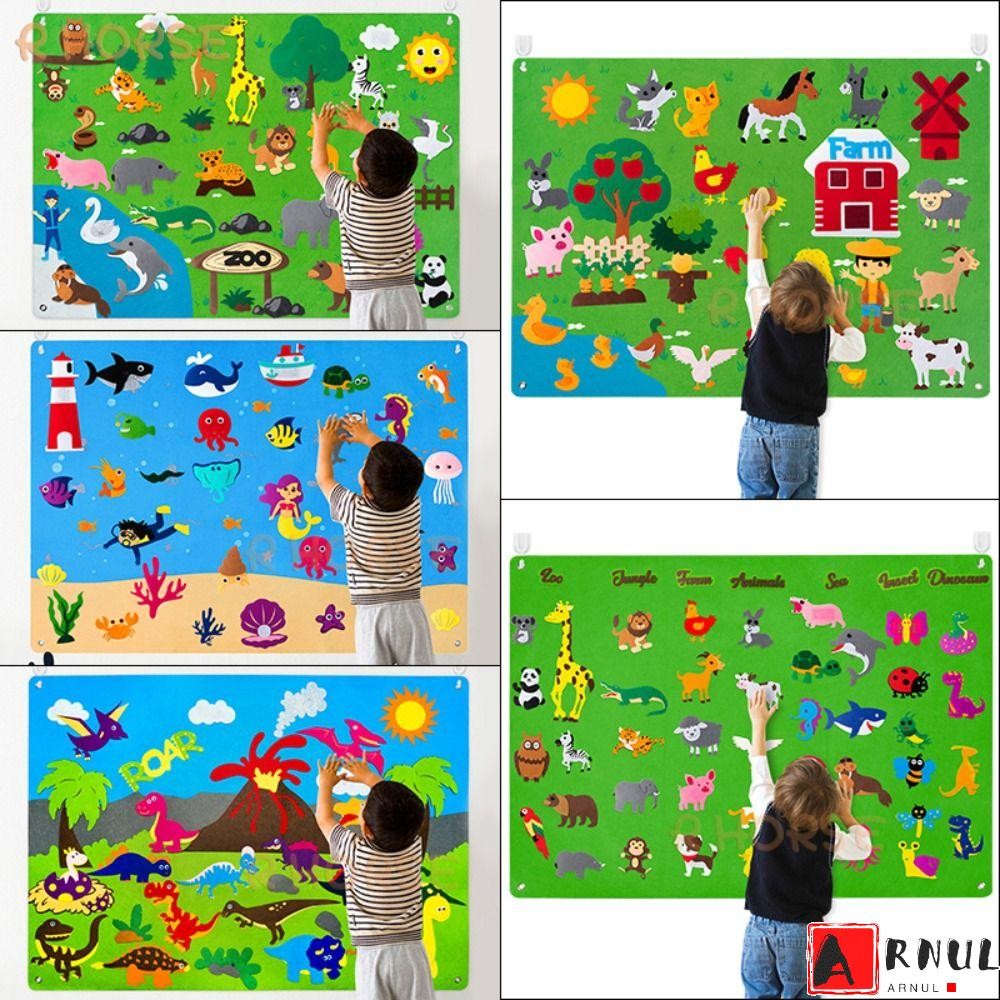 Kit De Costura De Fieltro DIY – 12 Animales Del Bosque Para Niños – Juguete Educativo De Manualidades Con Agujas Y Hilos