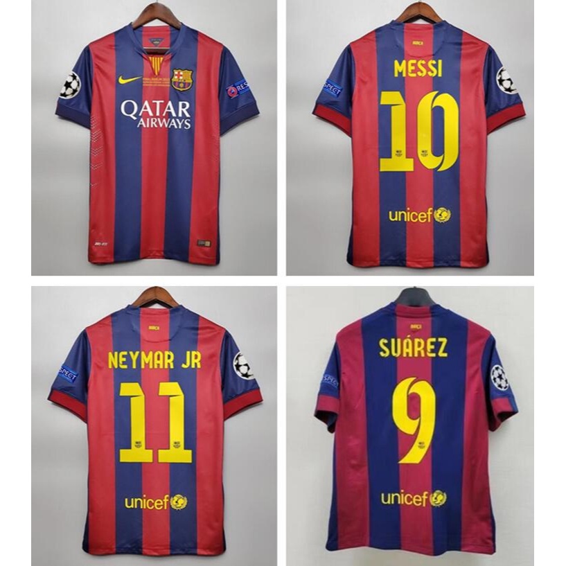 Camiseta De Fútbol retro 14 15 barcelona messi neymar jr home final Hombre  s-xxl Pang Jing