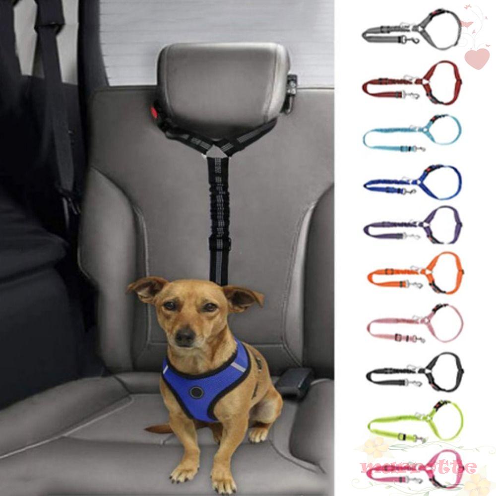 Cinturón de seguridad de coche para perro, gato, coche, color naranja,  cinturón de seguridad para mascotas, correa de seguridad para perros,  collar de