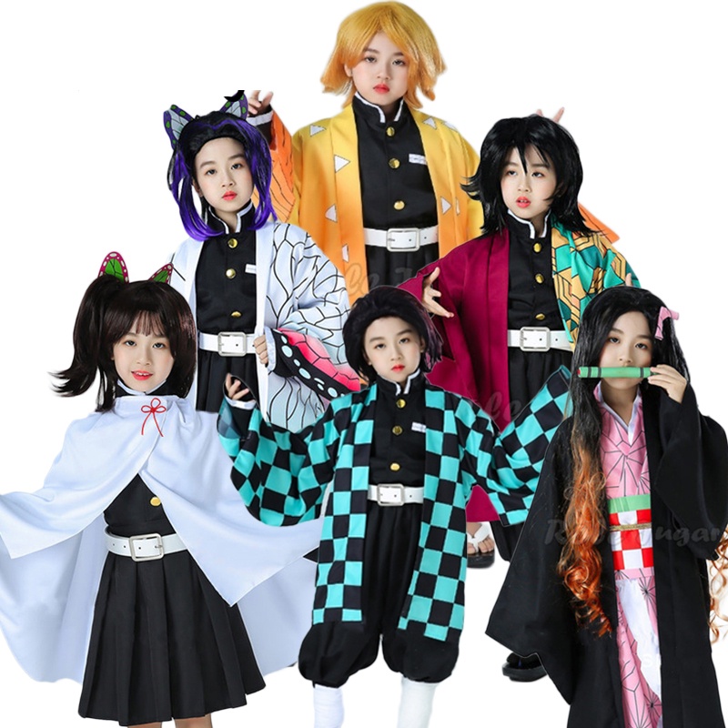 Demon Slayer Cosplay Kimetsu No Yaiba Kimono Trajes Kanroji Mitsuri Tanjirou Kamado Nezuko Traje