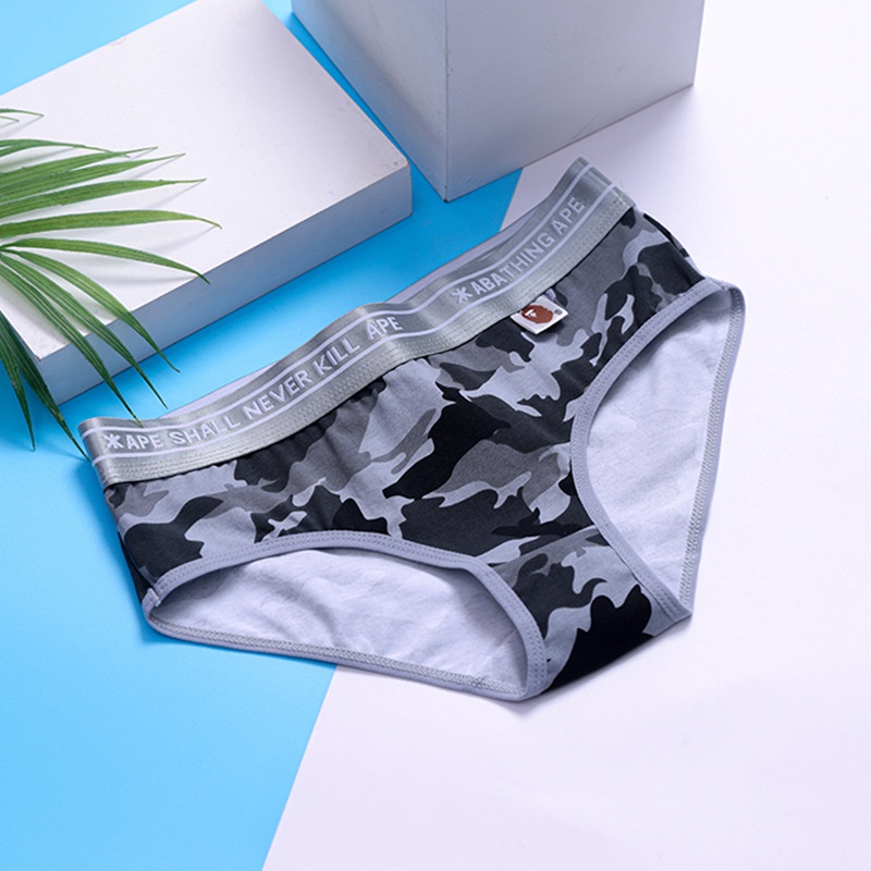 Tirar De Bragas Unisex Boxer Bragas Senoras Guapo T Puro Algodon Les Camuflaje De Ala Ancha Unisex De Cintura Media Cuatro Esquinas Triangulo De Moda