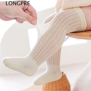Calcetines largos de algodón peinado para mujer y niña, medias de