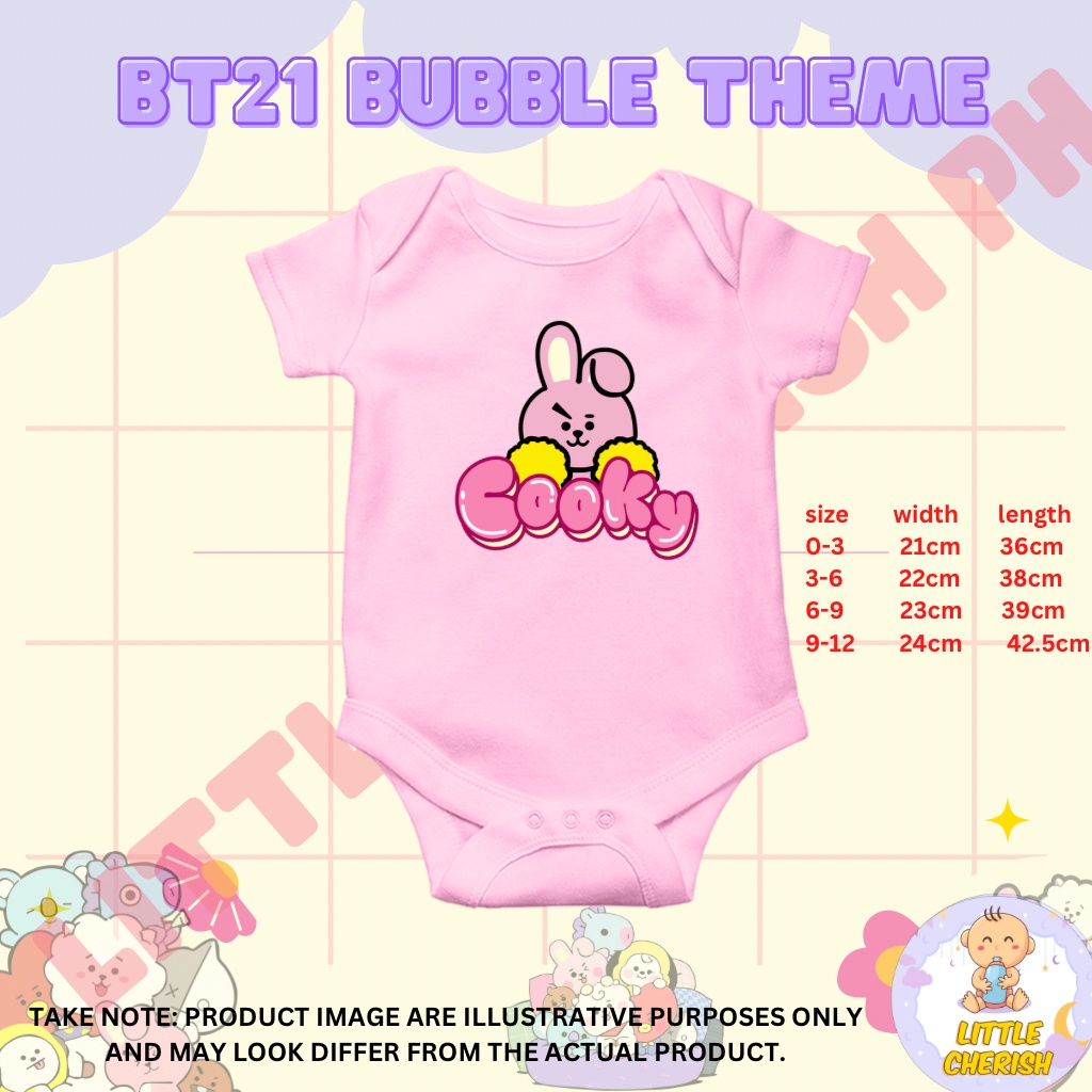 Lindo Bt21 onesies-Bebé onesie Algodón 0-12meses Shopee Colombia