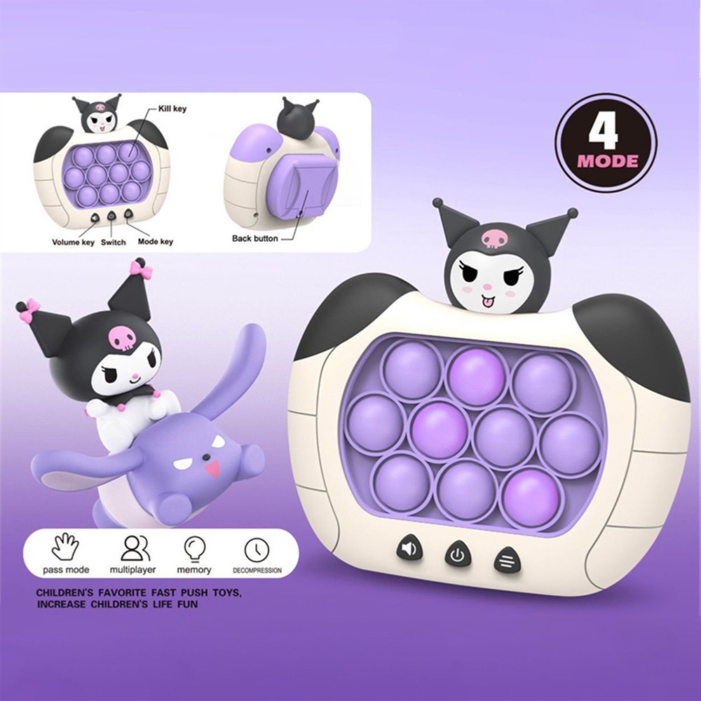 Cartoon Lovely Kuromi hello Kitty POP IT Machine Juguete Eléctrico De  Descompresión De Empuje Rápido Para Los Niños Juego De Cerebro Juguetes