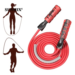 Cuerda de saltar Fitness para adultos, cuerda de saltar de velocidad  ponderada de 5 mm de grosor, cuerda de saltar ajustable sin enredos +  cuerda de