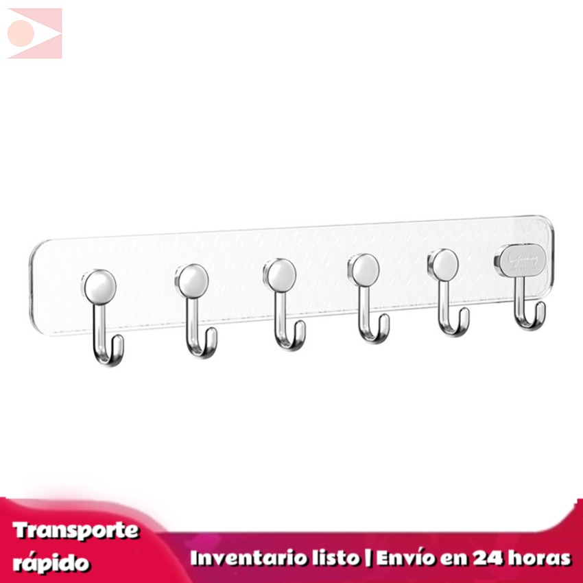 Colgador de Pared Autoadhesivo de 7 Espacios