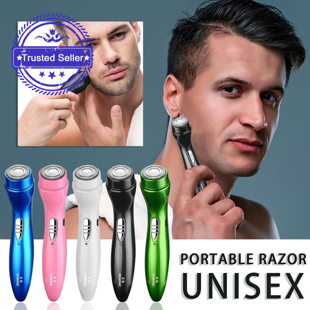 Mini maquinilla de afeitar compacta para hombres, mini maquinilla de  afeitar eléctrica recargable a prueba de agua con cepillo de limpieza, uso  de un