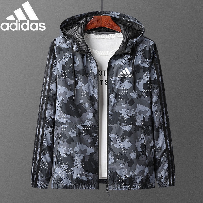 Adidas Hombres Chaquetas Cl sicas Cortavientos Camuflaje Dry Fit