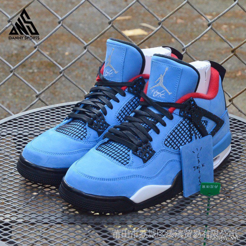 Jordan retro 4 negras con azul online