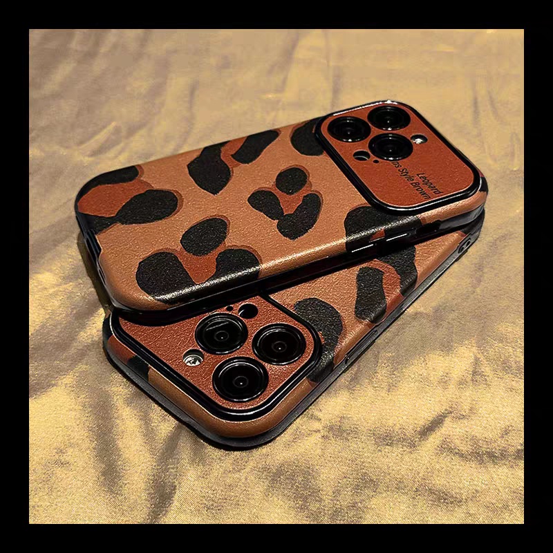 Funda con estampado de leopardo para Apple Iphone 15, 11, 12, 13