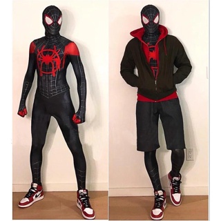 Marvel Spider-Man, Miles Morales & Venom - Conjunto de sudadera con capucha  y pantalones para niños pequeños y grandes, negro/rojo