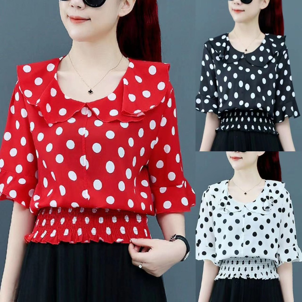 Modelos de blusas con tela de lunares cheap