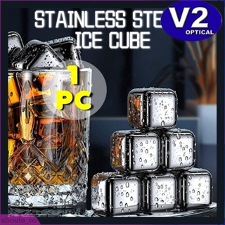  Cubos de hielo de acero inoxidable para bebidas, cubitos de  hielo de metal reutilizables, piedras de hielo sin BPA, para whisky con  pinzas de hielo y caja de almacenamiento para congelador