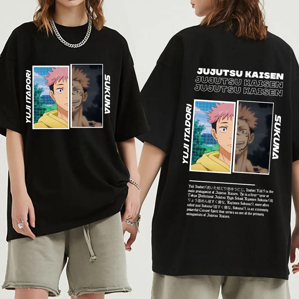 Anime Jujutsu Kaisen T Manga Yuji Itadori Sukuna Ryomen Camiseta Para