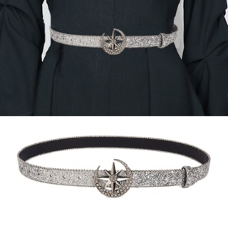 TOPQUEEN-cinturón con hebilla de diamantes de imitación para mujer, cinturón  de cintura elástica para vestido