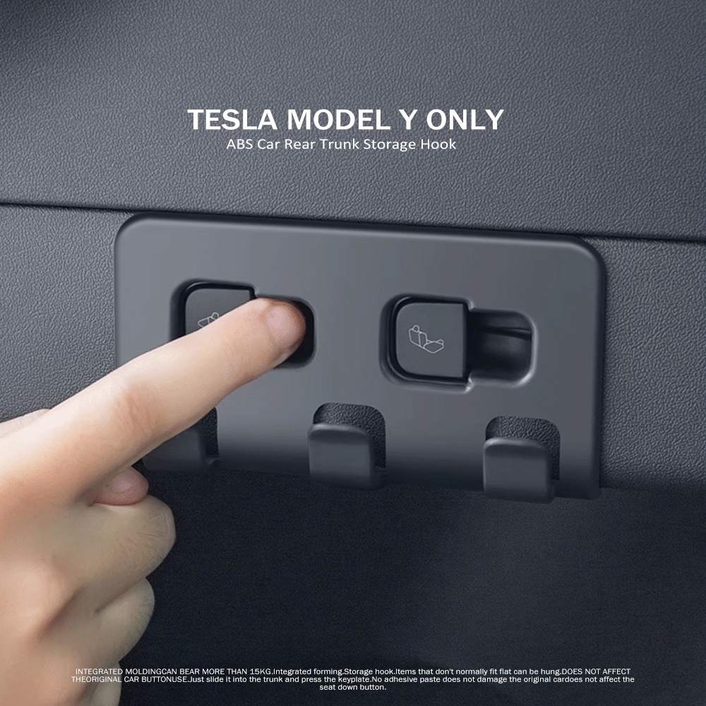 para Tesla Model Y coche, maletero, gancho bolsa maletero trasero gancho  soporte accesorios nuevo