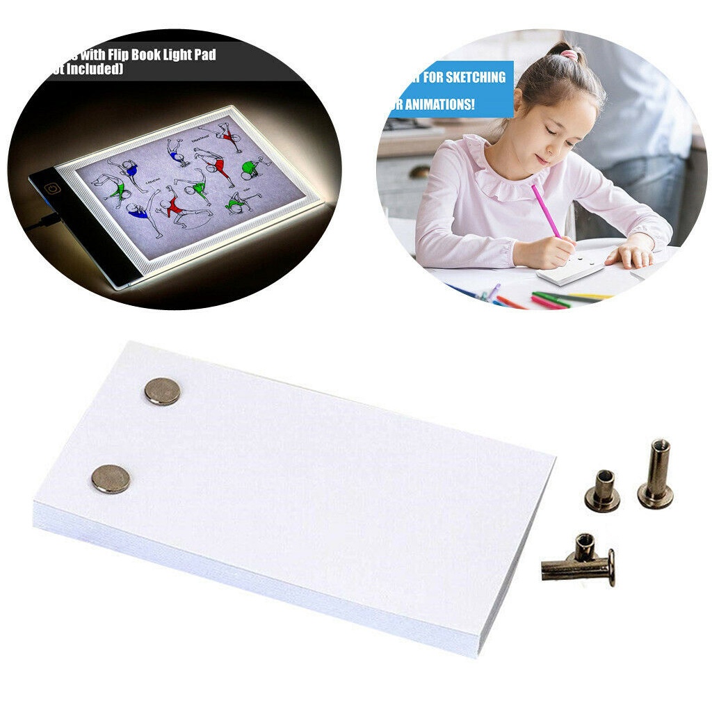 Papel De Animación Flipbook En Blanco De 60 Páginas Con Agujeros Mini ...