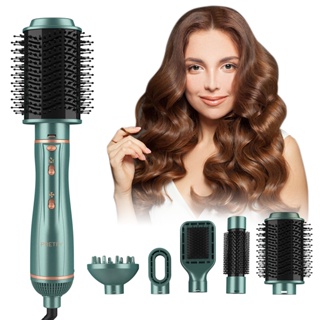 Cepillo secador de pelo, cepillo de aire caliente, cepillo secador de pelo,  secador de pelo de un paso y voluminizador con iones negativos de salón