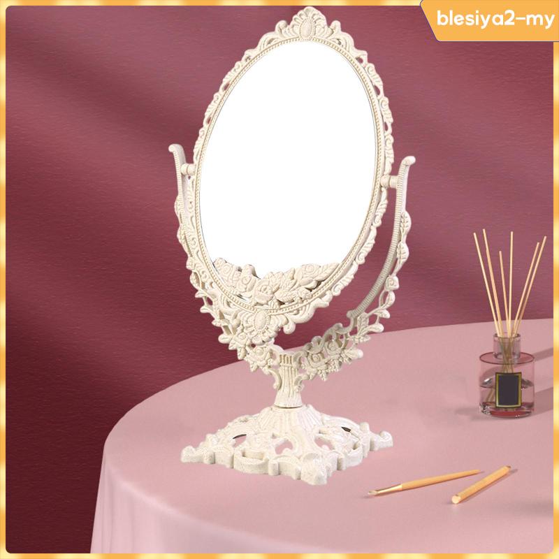  Espejo de maquillaje de corazón para mujeres y niñas, espejo de  tocador de mesa, espejo de maquillaje LED con rotación de 180 grados, espejo  de tocador de baño, dormitorio, espejo de