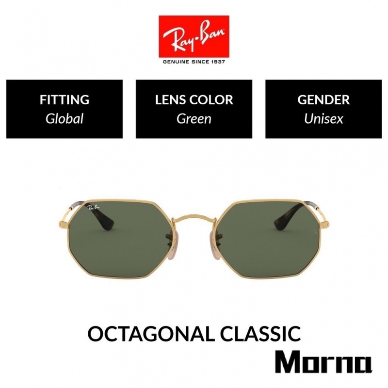 Gafas De Sol Octogonales Ajustables Ray Ban Unisex 53mm RB3556N