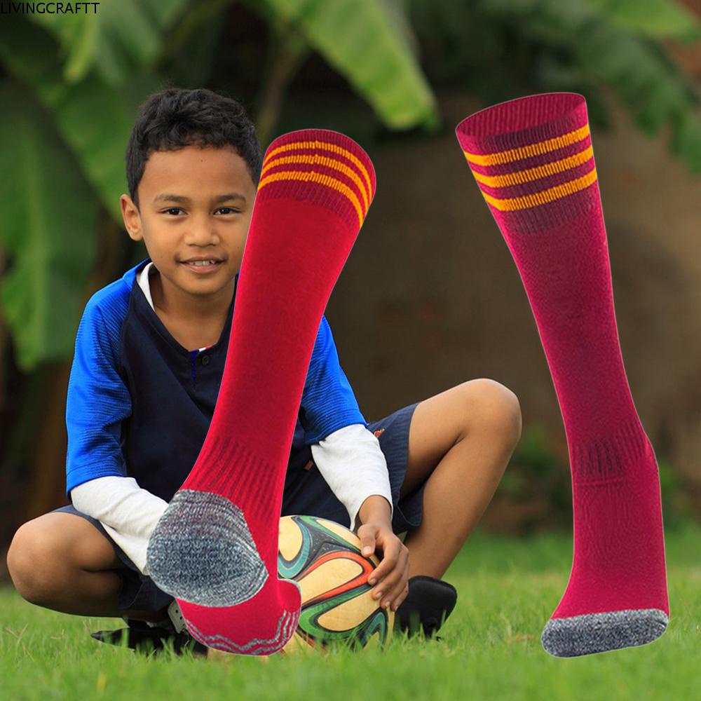 Calcetines de baloncesto a rayas para niño, medias deportivas con