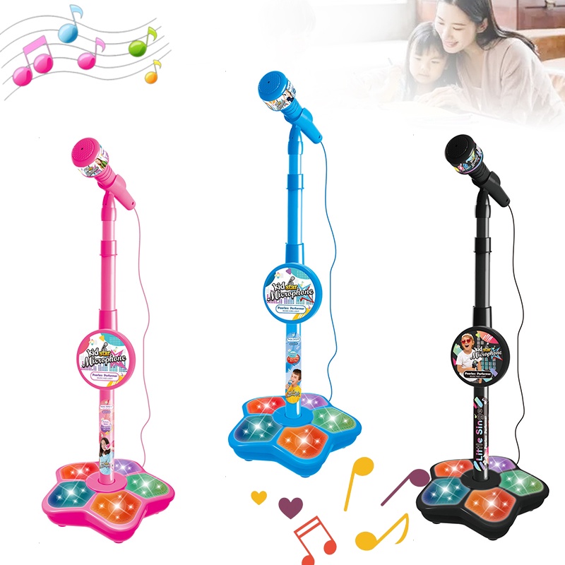 Micrófono Para Niños Con Soporte Máquina De Canciones De Karaoke Juguetes  De Instrumentos Musicales Entrenamiento Del Cerebro Educativos Regalo De  Cumpleaños Para Niña Niño