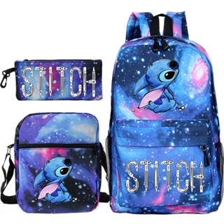 Mochilas Stitch Para Niños Y Niñas, Juego De 3 Piezas Color 3pcs/set Diseño  De La Tela Poliéster