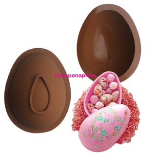 Moldes de silicona para huevos de Pascua para chocolate, 4 paquetes de  moldes en forma de huevo, molde para hornear, molde de resina, molde de