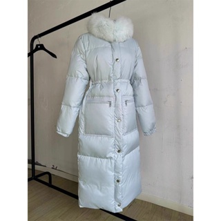 Abrigo de invierno súper cálido para mujer, chaqueta de parka con  cremallera y capucha de piel, abrigo de manga larga con cintura