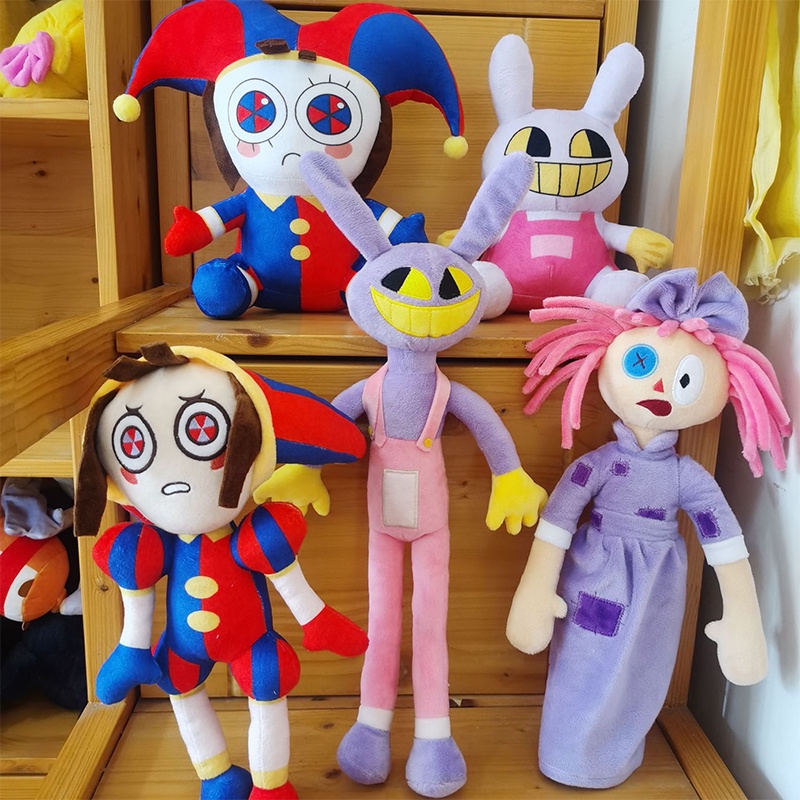 Muñecos de peluche Pomni Jax de 30cm, muñecos de peluche de algodón PP  Ragatha, juguetes, regalos de navidad