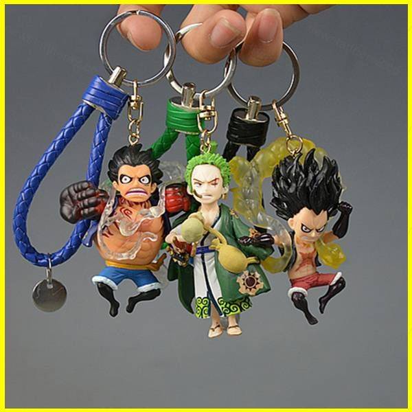 One Piece Anime Monkey D. Llavero Luffy de silicona, llaveros, cordón, mochila, colgante, accesorios, Cosplay, joyería, utilería, regalos | en línea