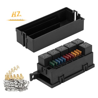 Kit de caja de fusibles y relés 11 ATC Fusible ATO 5 pines 12V 40A Relé  Caja de relé impermeable para automóvil, camión, barco marino