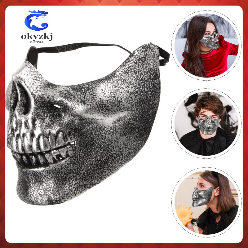 Mascarada Zombie Media Cara Carnaval Estilo Cráneo Unisex Máscaras De