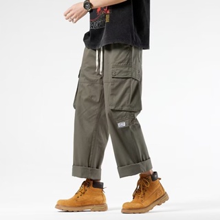 Pantalones cortos de carga de talle alto en color caqui, pantalones cortos  de mezclilla de carga sueltos con bolsillos amplios y cinturón, estilo